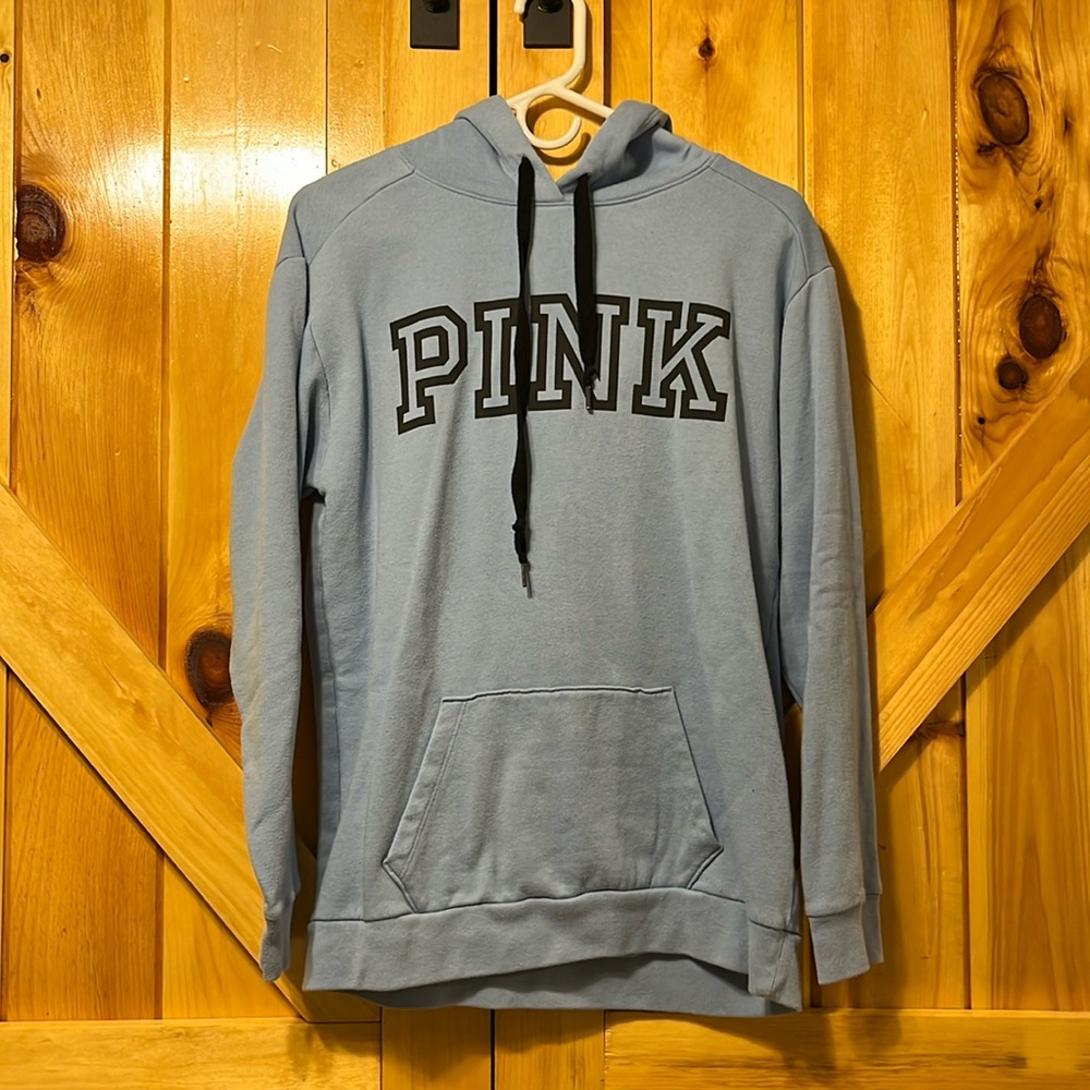 PINK sweatshirt, size, XS, color ocean blue